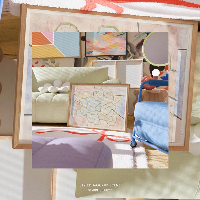 Poppy Daisy No 84 | Frame Mockup 345 - Horizontal