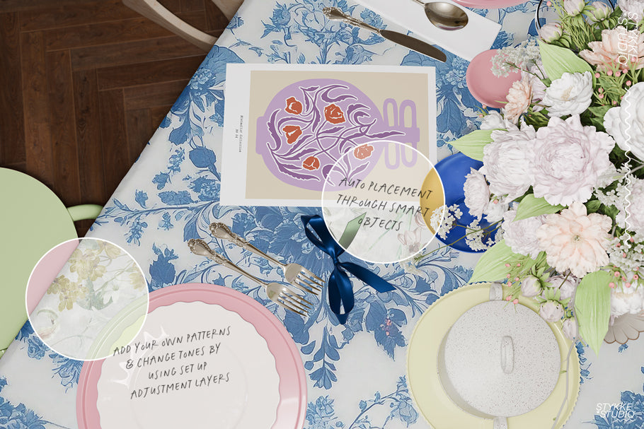 ROCOCO GIRL DINNER  NO. 83 | Poster Mockup Set