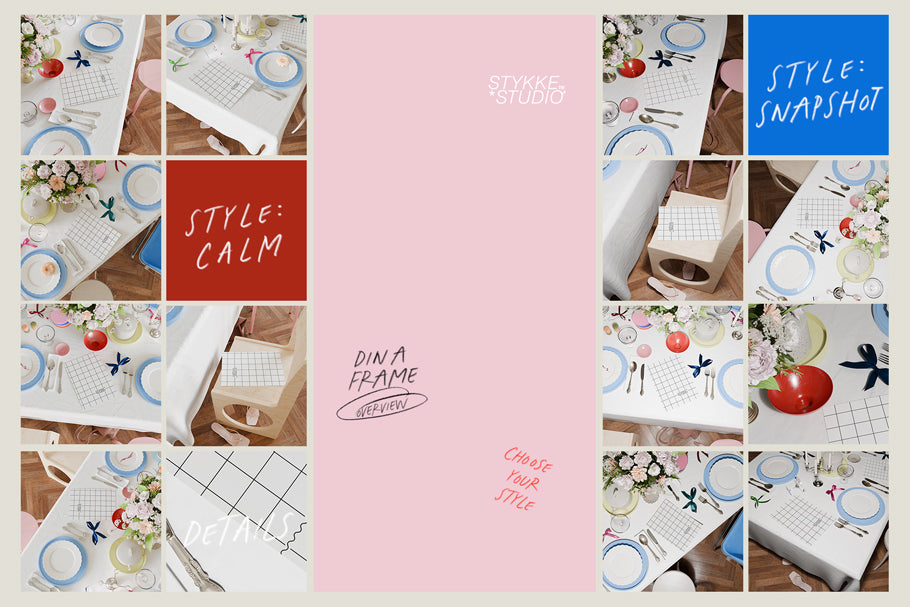 ROCOCO GIRL DINNER  NO. 83 | Poster Mockup Set