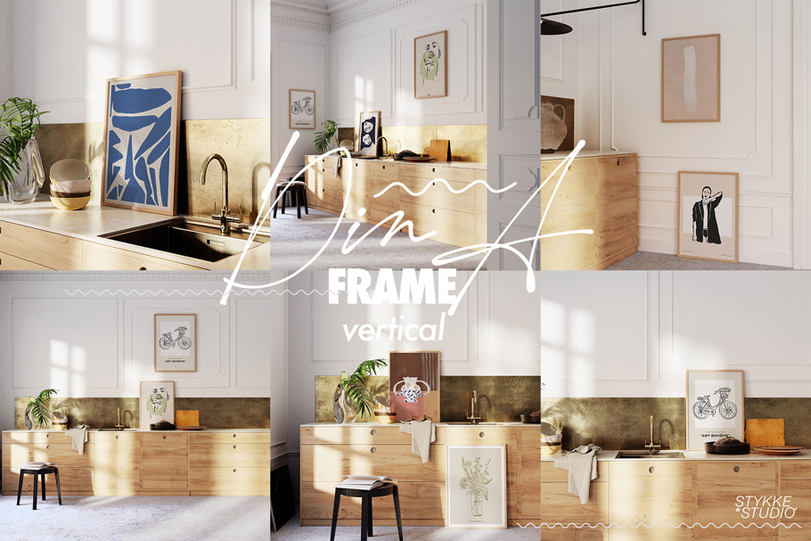 Frame Kitchen Set CLASSY KITCHEN NO. 58 | Frame Mockup Set – Stykke Studio