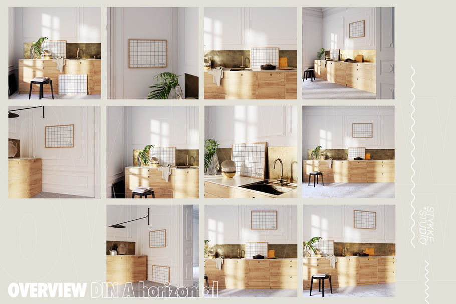 Frame Kitchen Set CLASSY KITCHEN NO. 58 | Frame Mockup Set – Stykke Studio