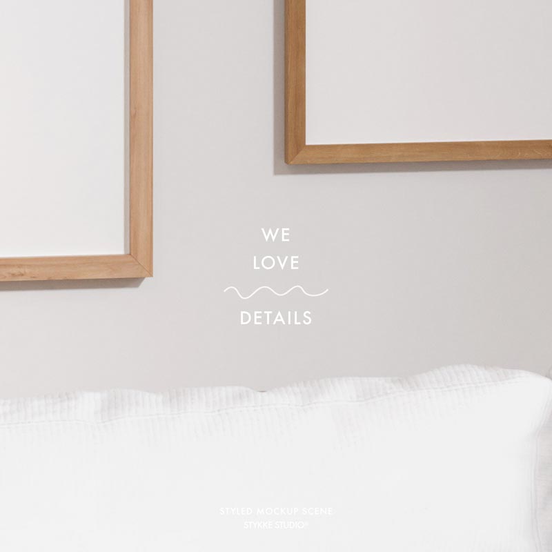 Gallery Wall Frame Mockup | Wooden Seat 2