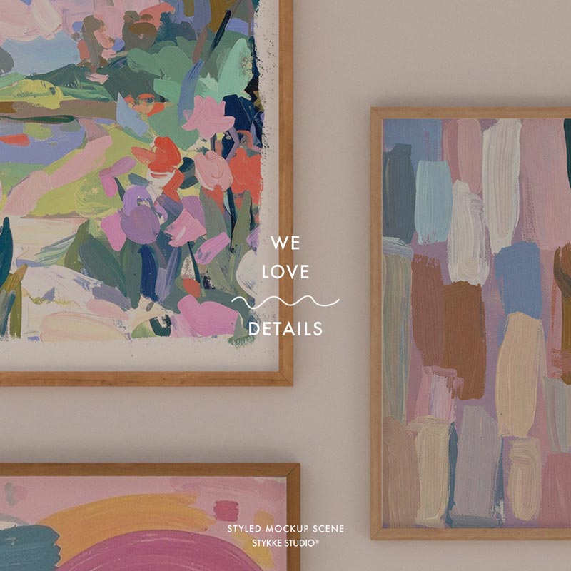 Gallery Wall Frame Mockup | Wooden 1