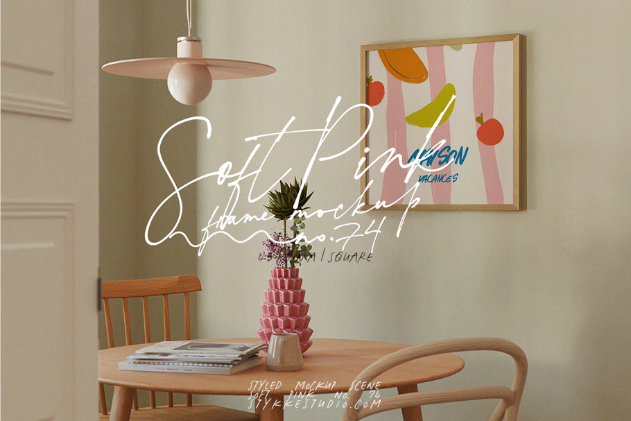 SOFT PINK NO. 74 | Poster Mockup Set