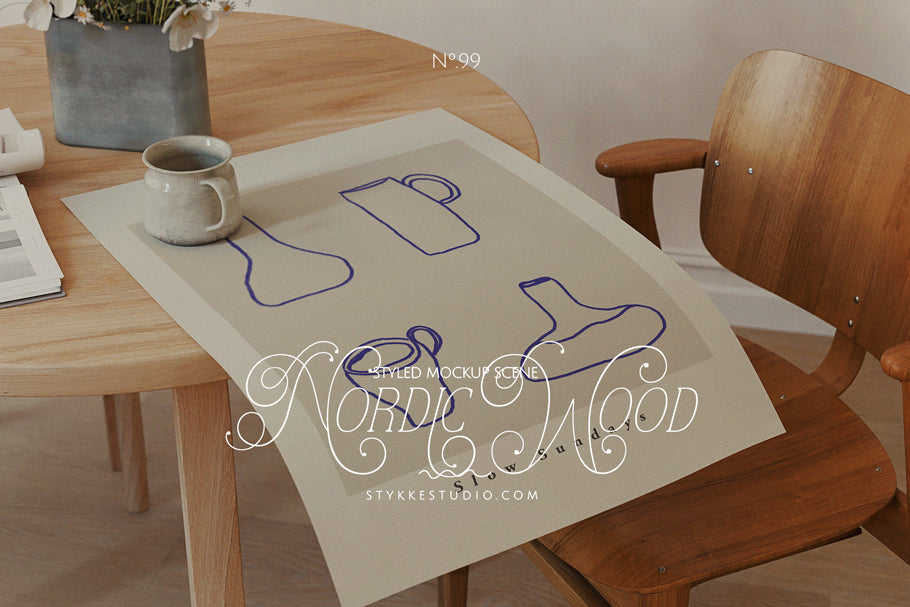 NORDIC WOOD NO. 99 | Frame & Poster Mockup Set