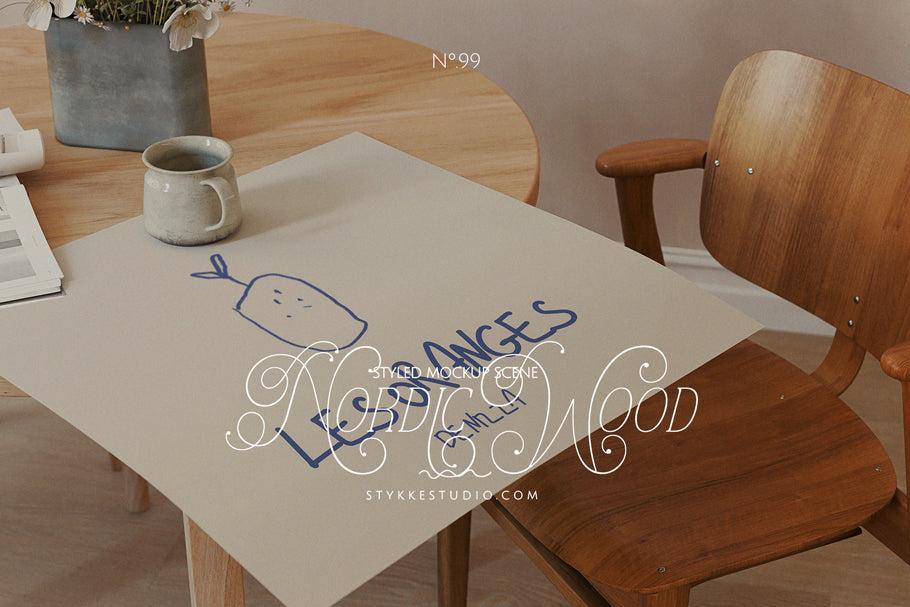 NORDIC WOOD NO. 99 | Frame & Poster Mockup Set