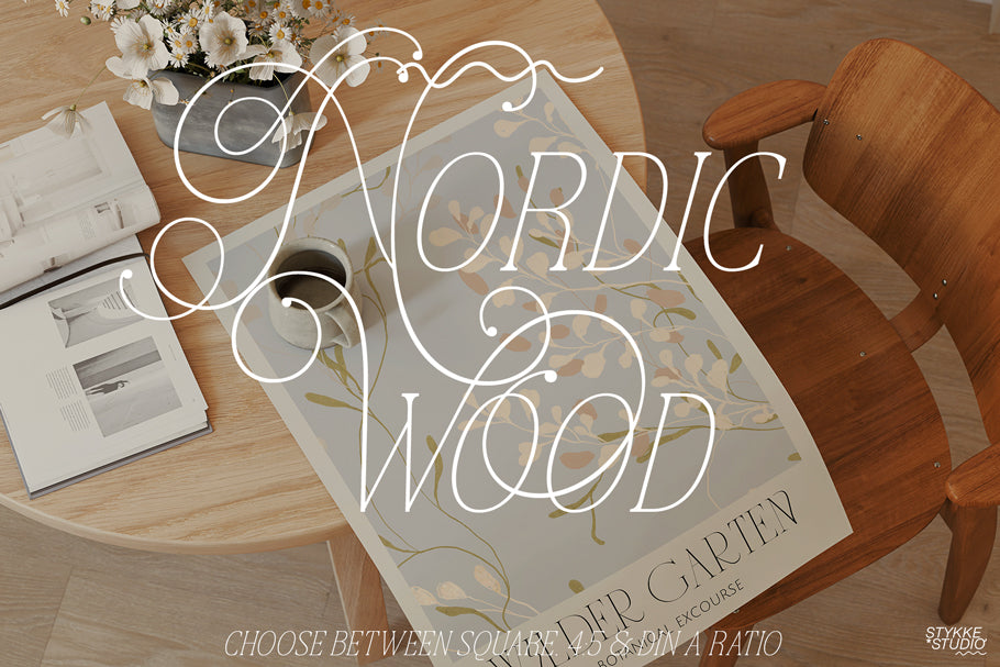 NORDIC WOOD NO. 99 | Frame & Poster Mockup Set