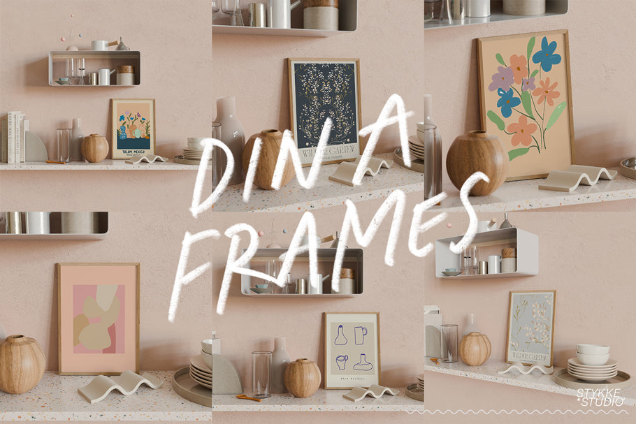 The Blush Kitchen Wall NO. 75 | Frame Mockup Set