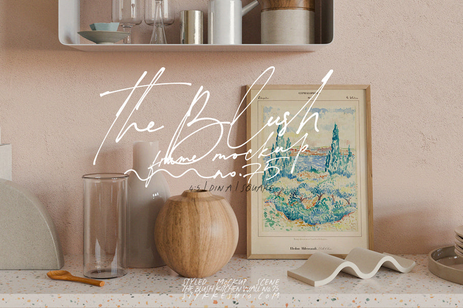 The Blush Kitchen Wall NO. 75 | Frame Mockup Set