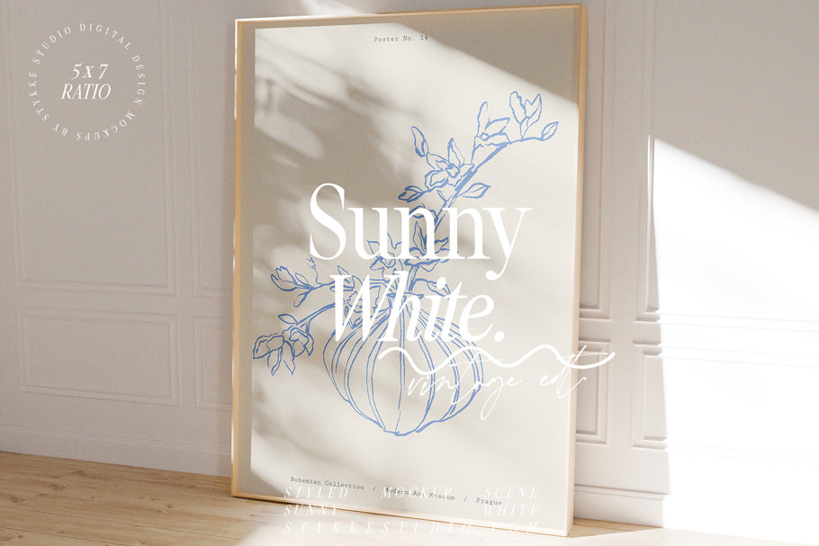 SUNNY & WHITE EDT. VINTAGE | Shining Poster Frame Mockup