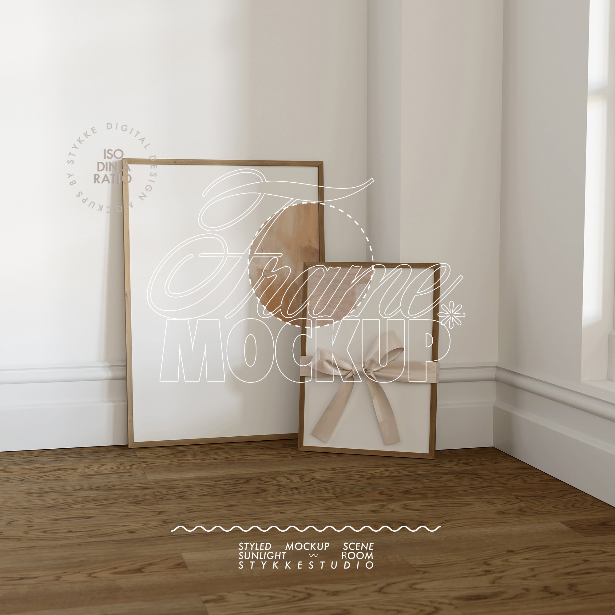 Ribbon & Frames Mockup 16 | 2 Frame Single Mockup