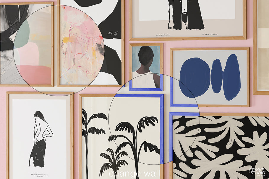 Frame Gallery Wall Mockup Mix | STYKKE STUDIO™ BASICS