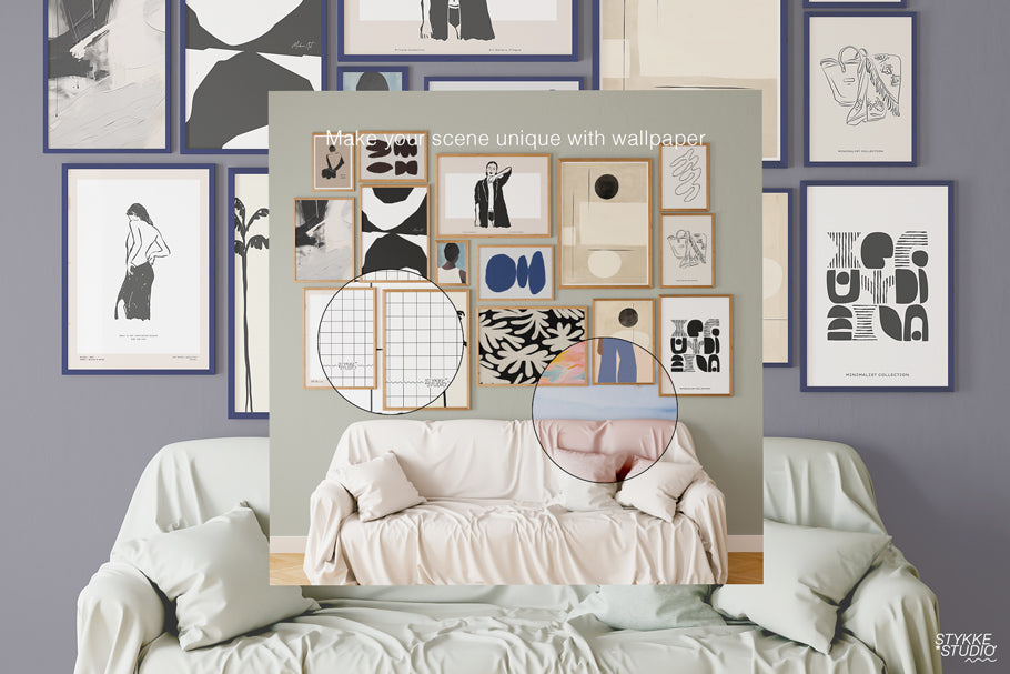 Frame Gallery Wall Mockup Mix | STYKKE STUDIO™ BASICS