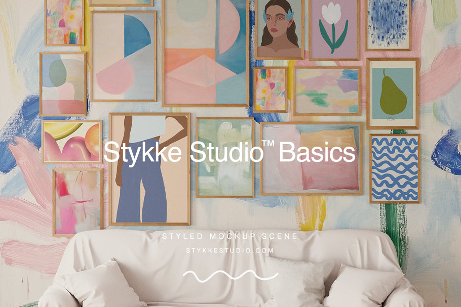 Frame Gallery Wall Mockup Mix | STYKKE STUDIO™ BASICS