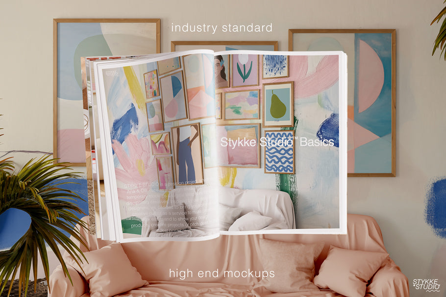 Frame Gallery Wall Mockup Mix | STYKKE STUDIO™ BASICS