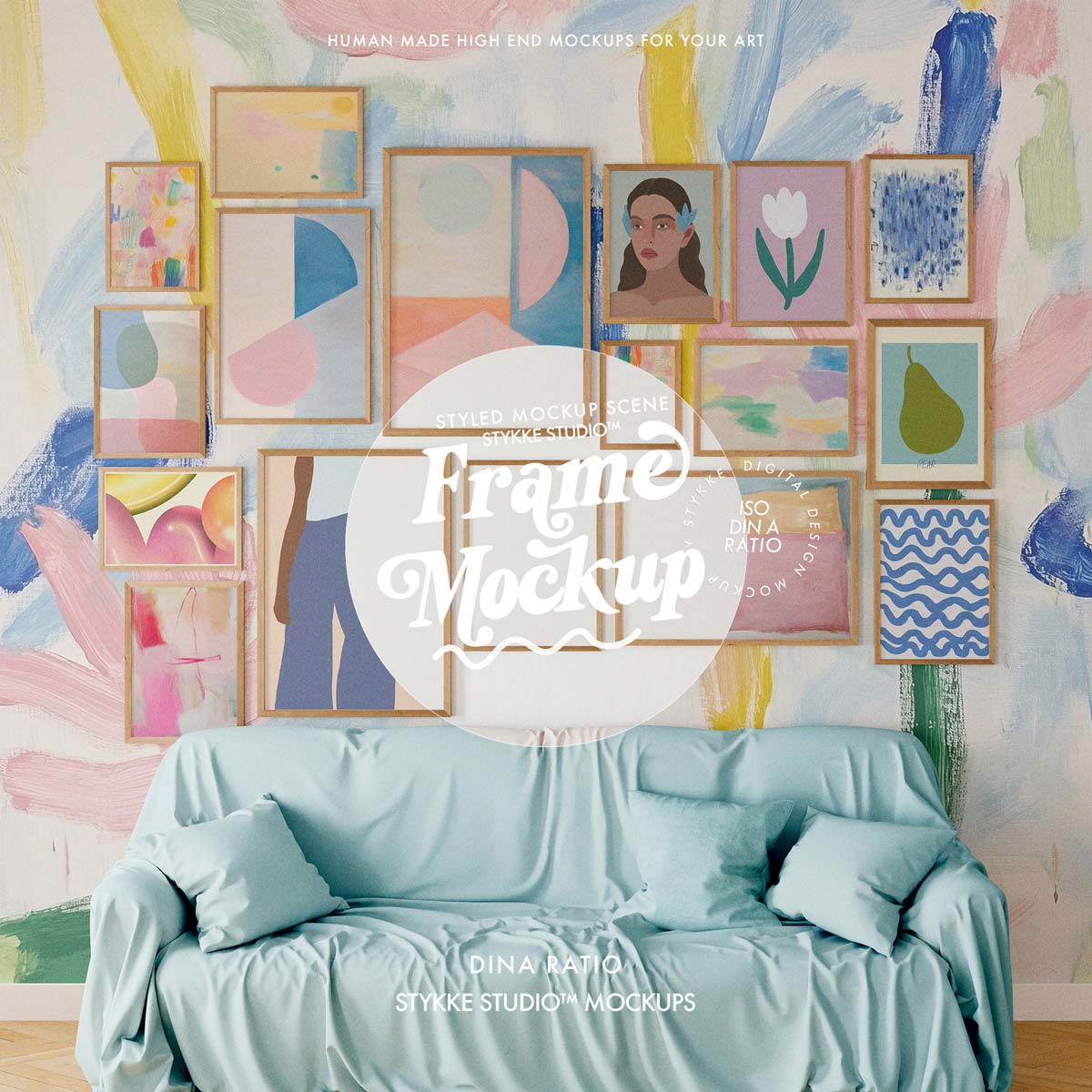 Gallery Wall Frame Mockup | Linen Cover 3