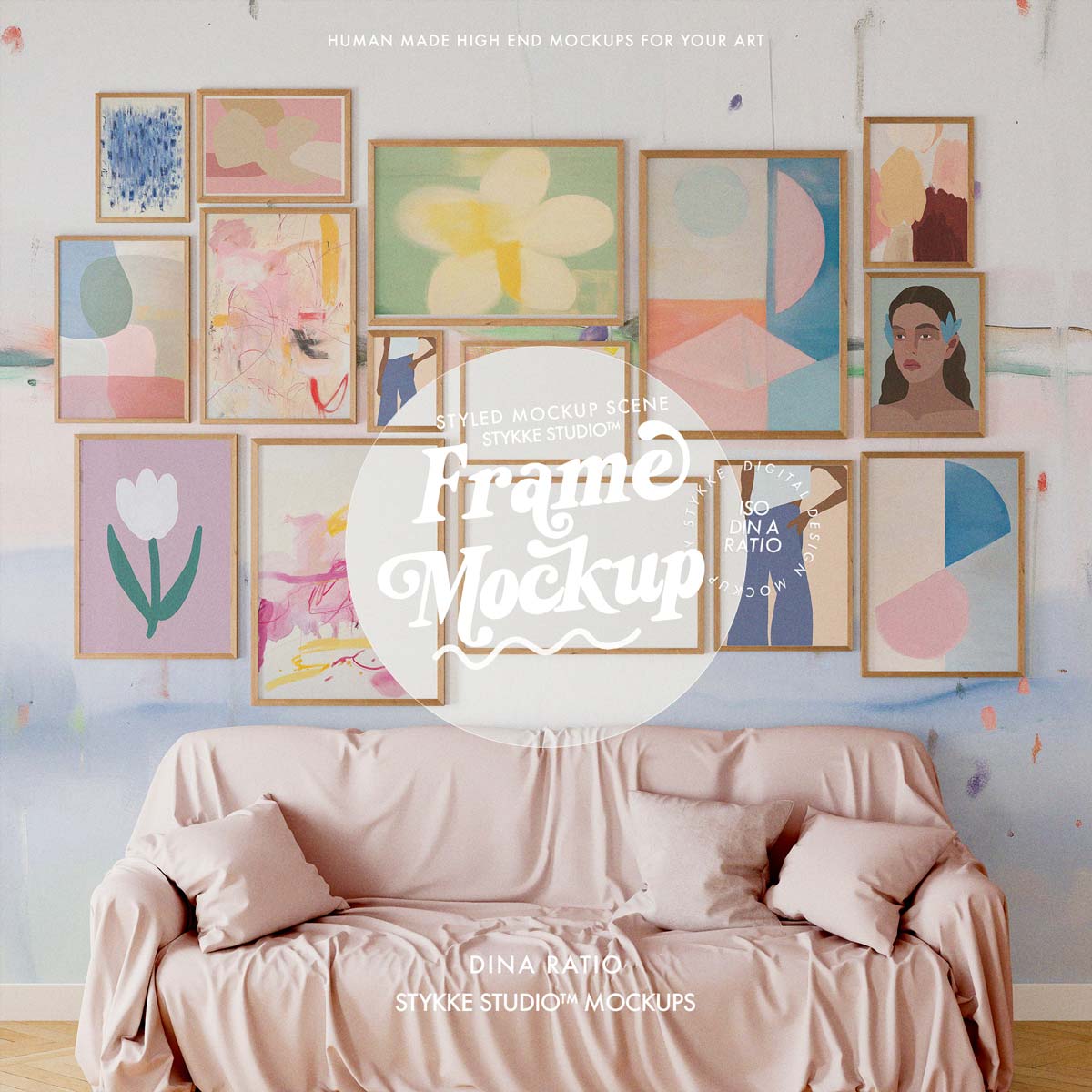 Gallery Wall Frame Mockup | Linen Cover 1