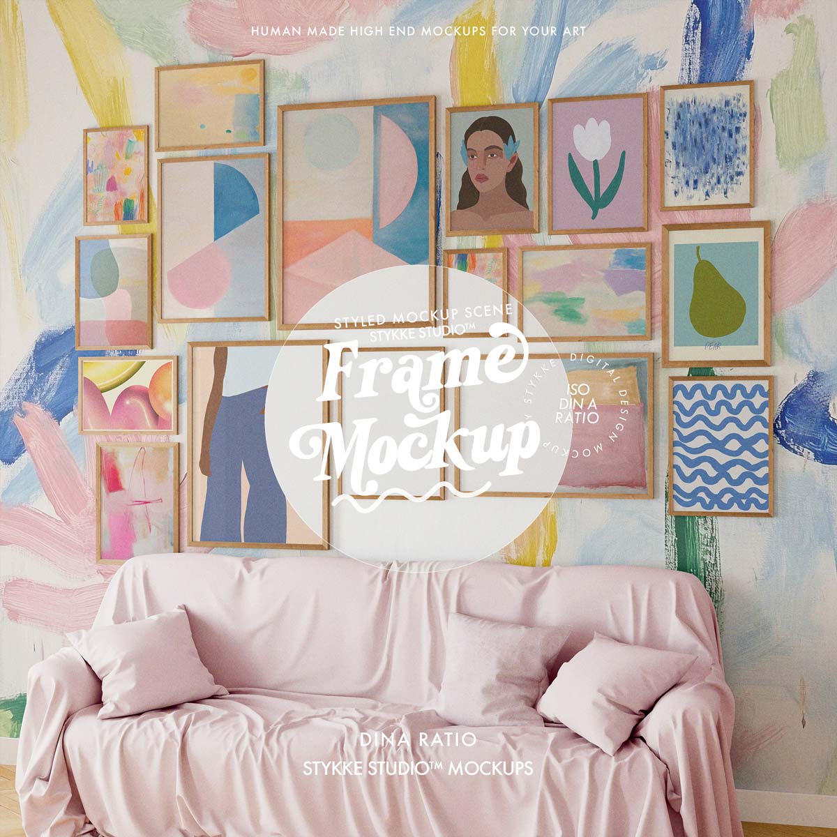 Gallery Wall Frame Mockup | Linen Cover 4