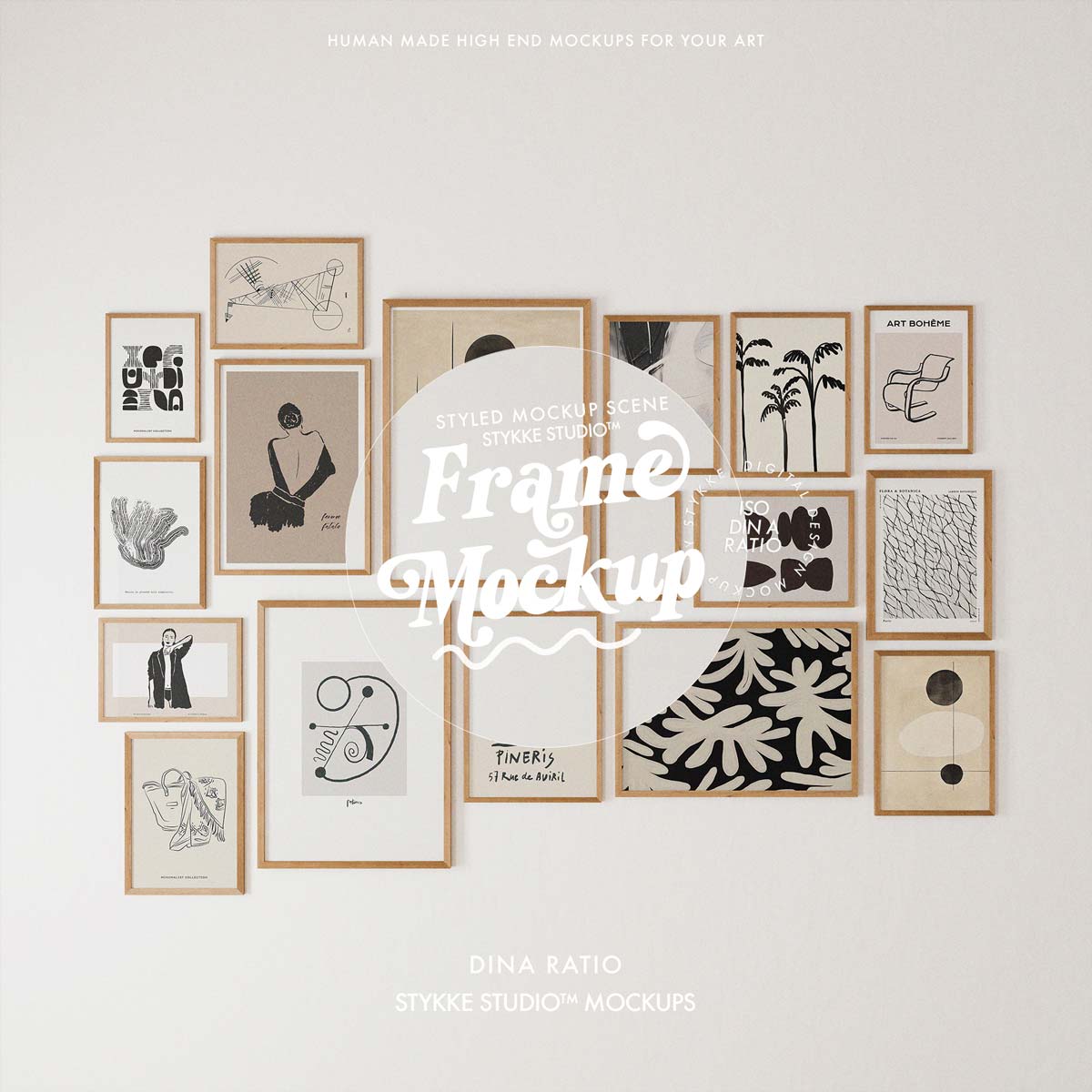 Gallery Wall Frame Mockup | Soft Light 3
