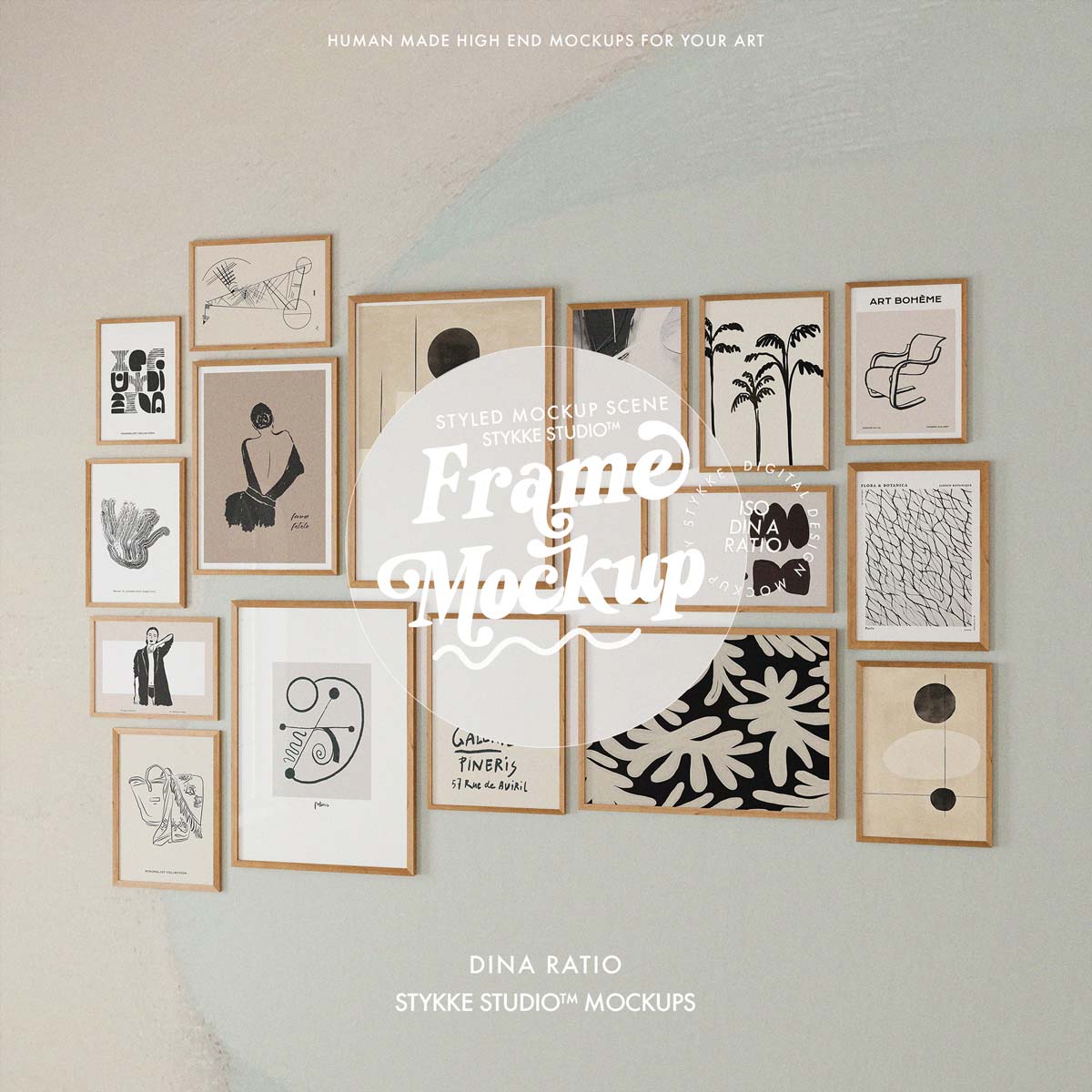 Gallery Wall Frame Mockup | Soft Light 4