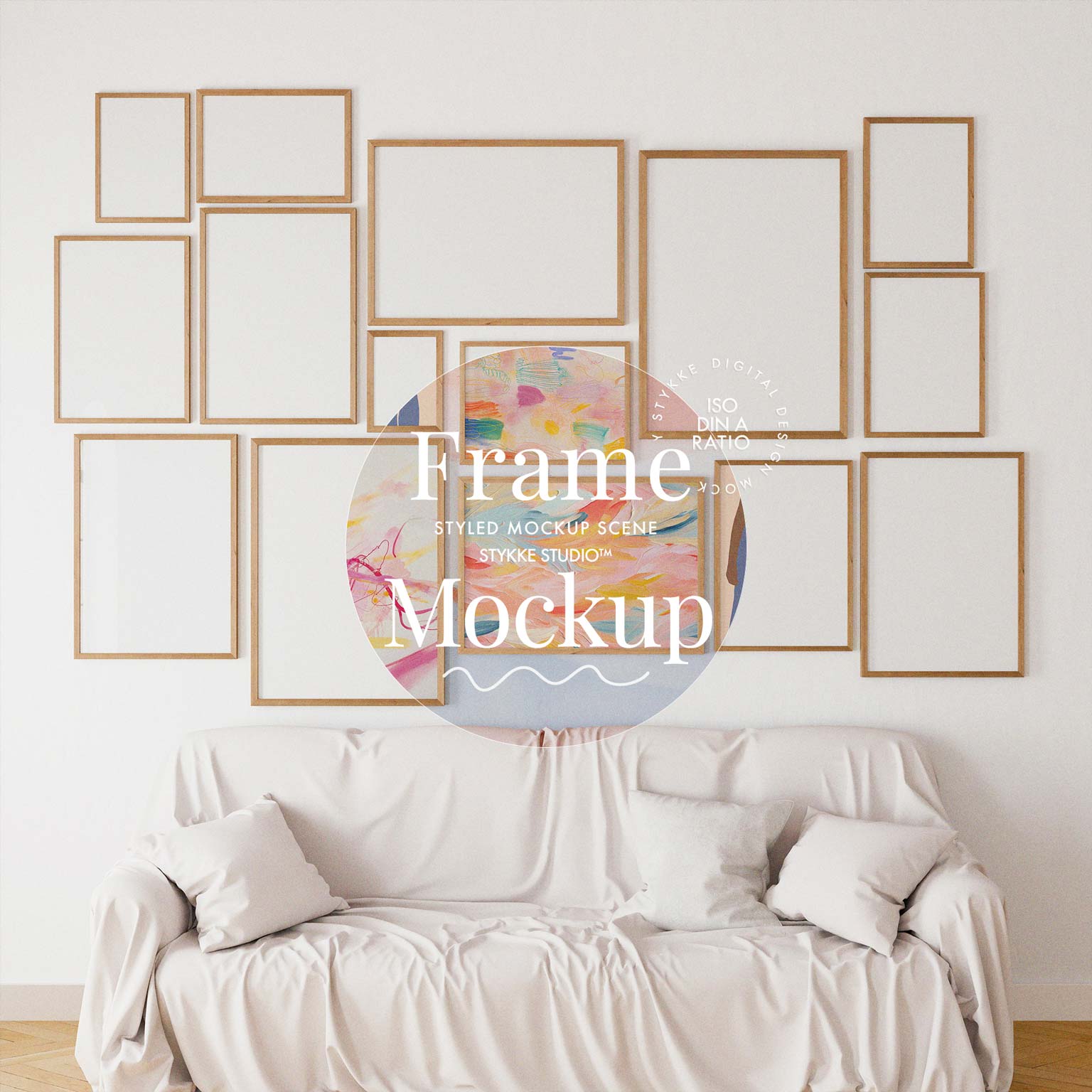 Gallery Wall Frame Mockup | Linen Cover 1
