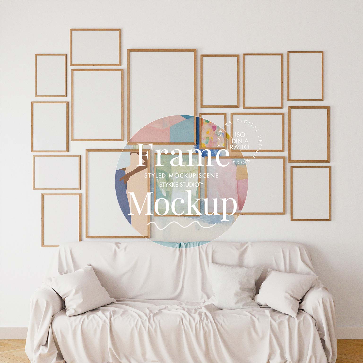 Gallery Wall Frame Mockup | Linen Cover 3