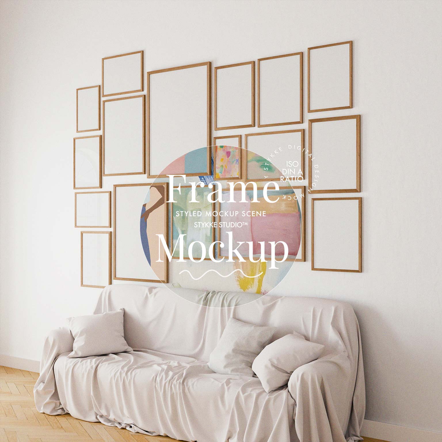 Gallery Wall Frame Mockup | Linen Cover 5