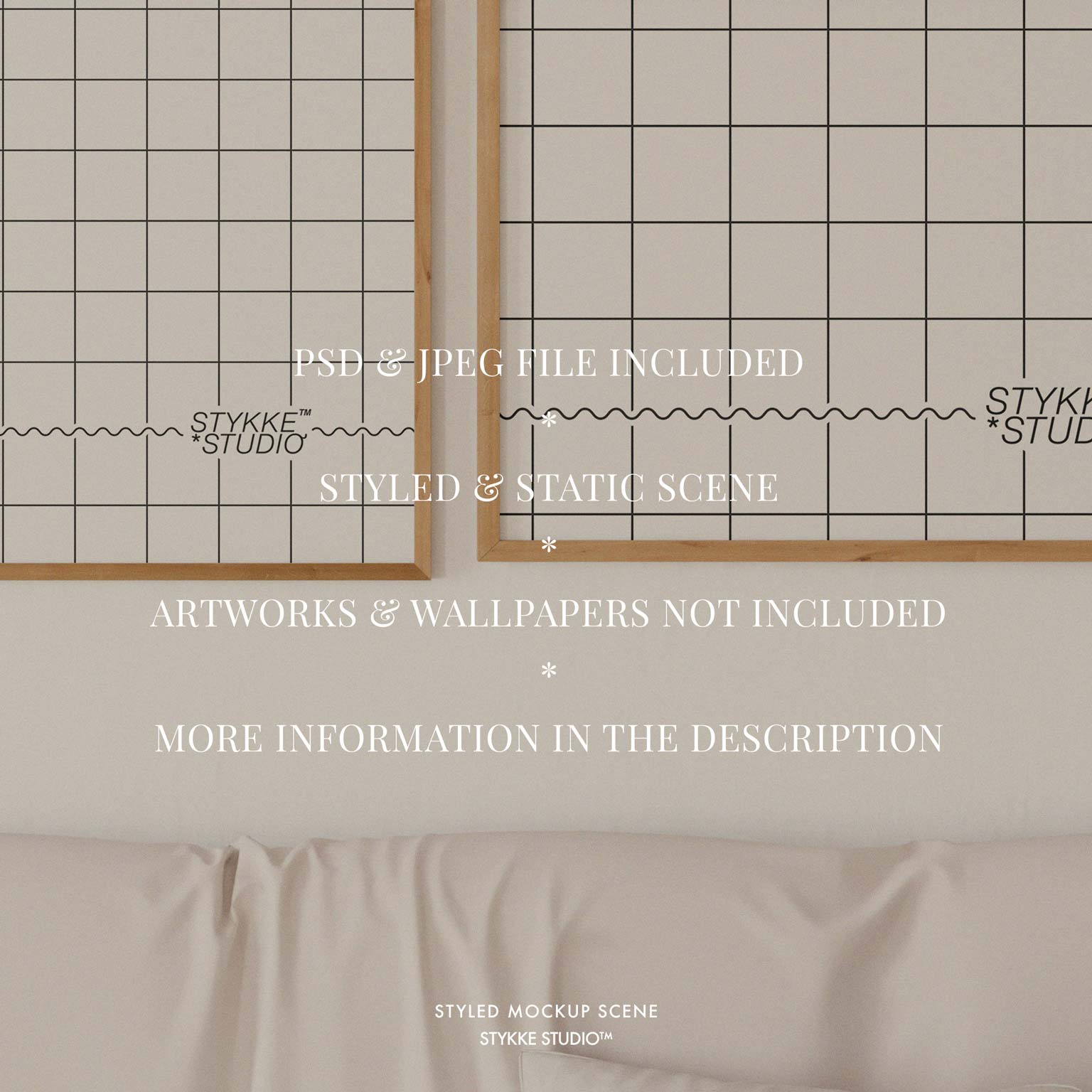 Gallery Wall Frame Mockup | Linen Cover 3