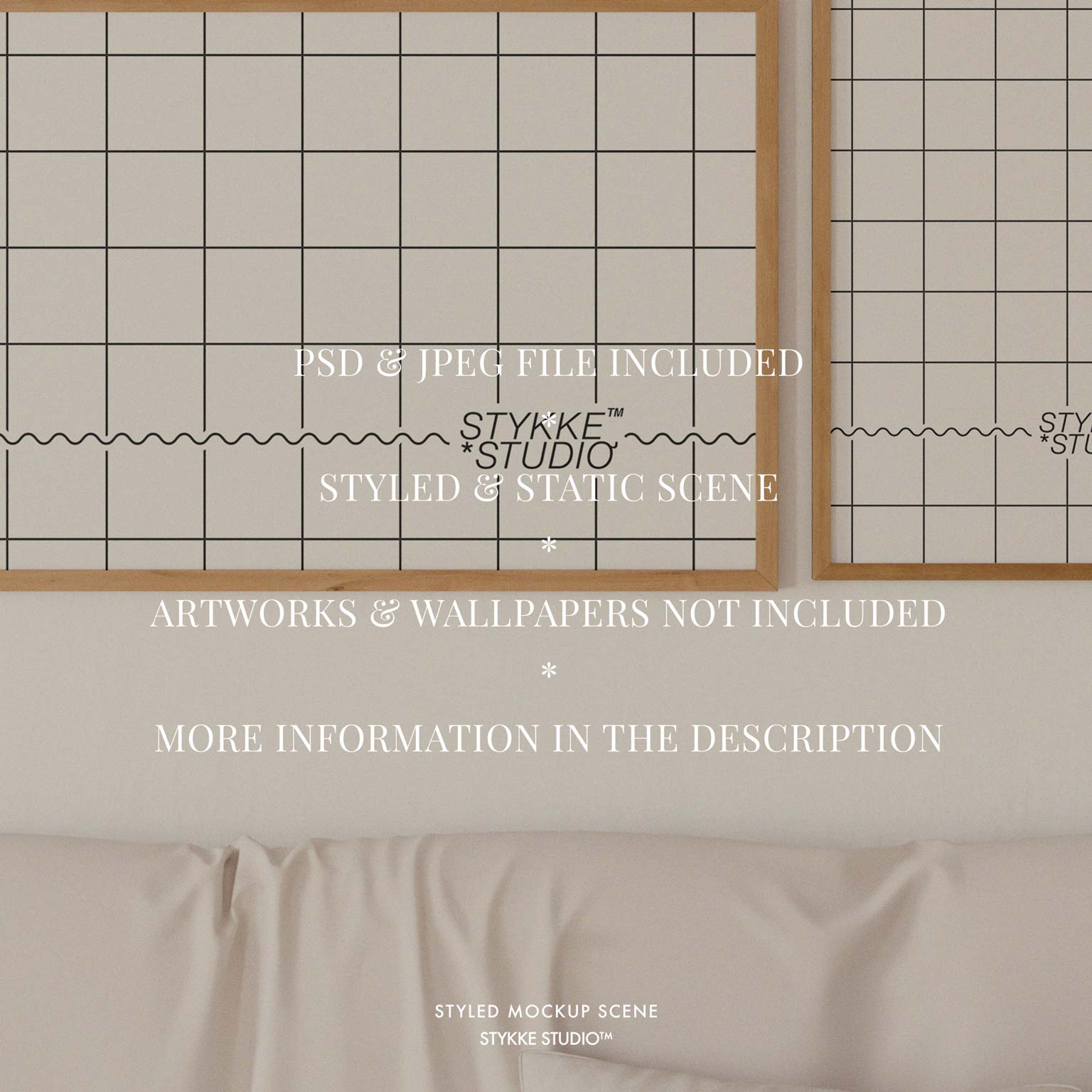 Gallery Wall Frame Mockup | Linen Cover 1