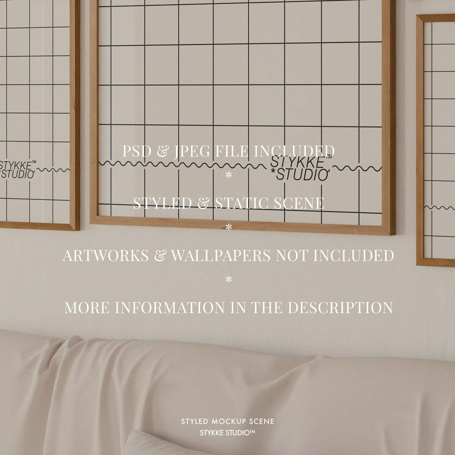 Gallery Wall Frame Mockup | Linen Cover 5