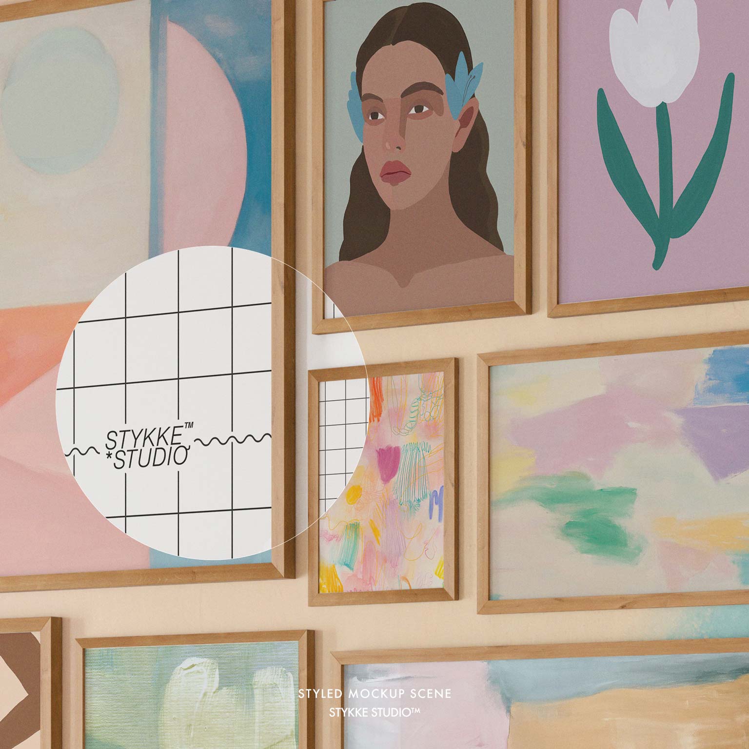 Gallery Wall Frame Mockup | Linen Cover 5