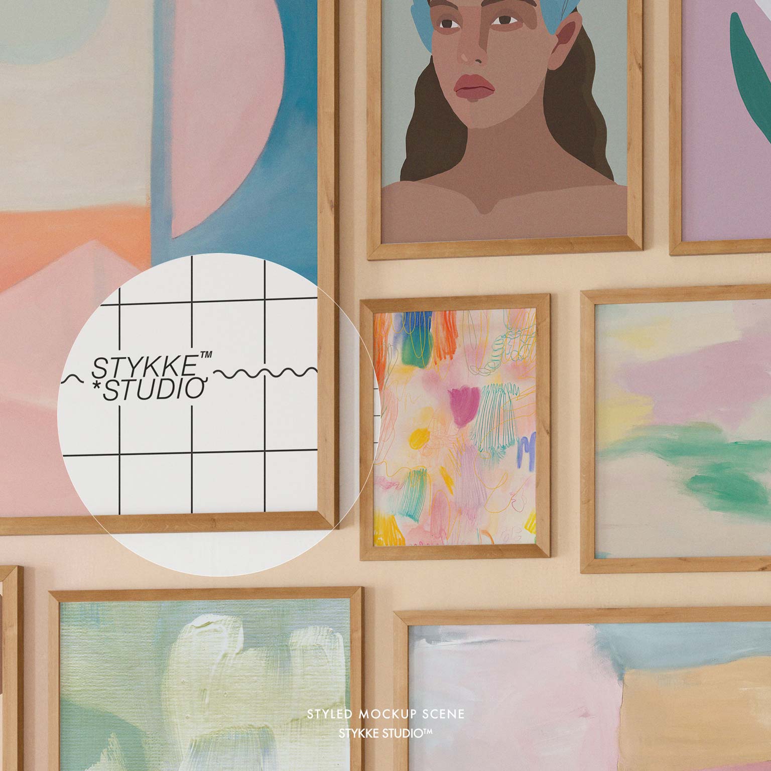 Gallery Wall Frame Mockup | Linen Cover 4