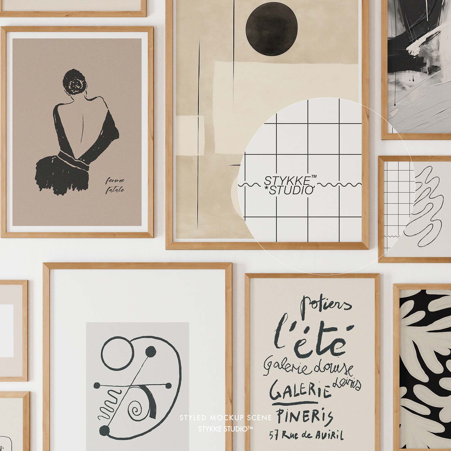 Gallery Wall Frame Mockup | Linen Cover 3