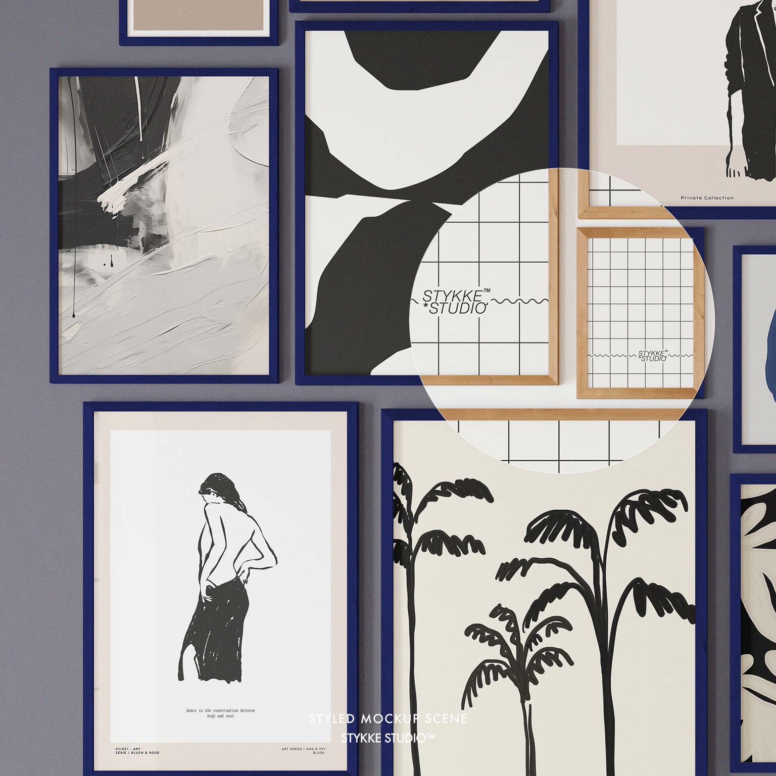 Gallery Wall Frame Mockup | Linen Cover 1