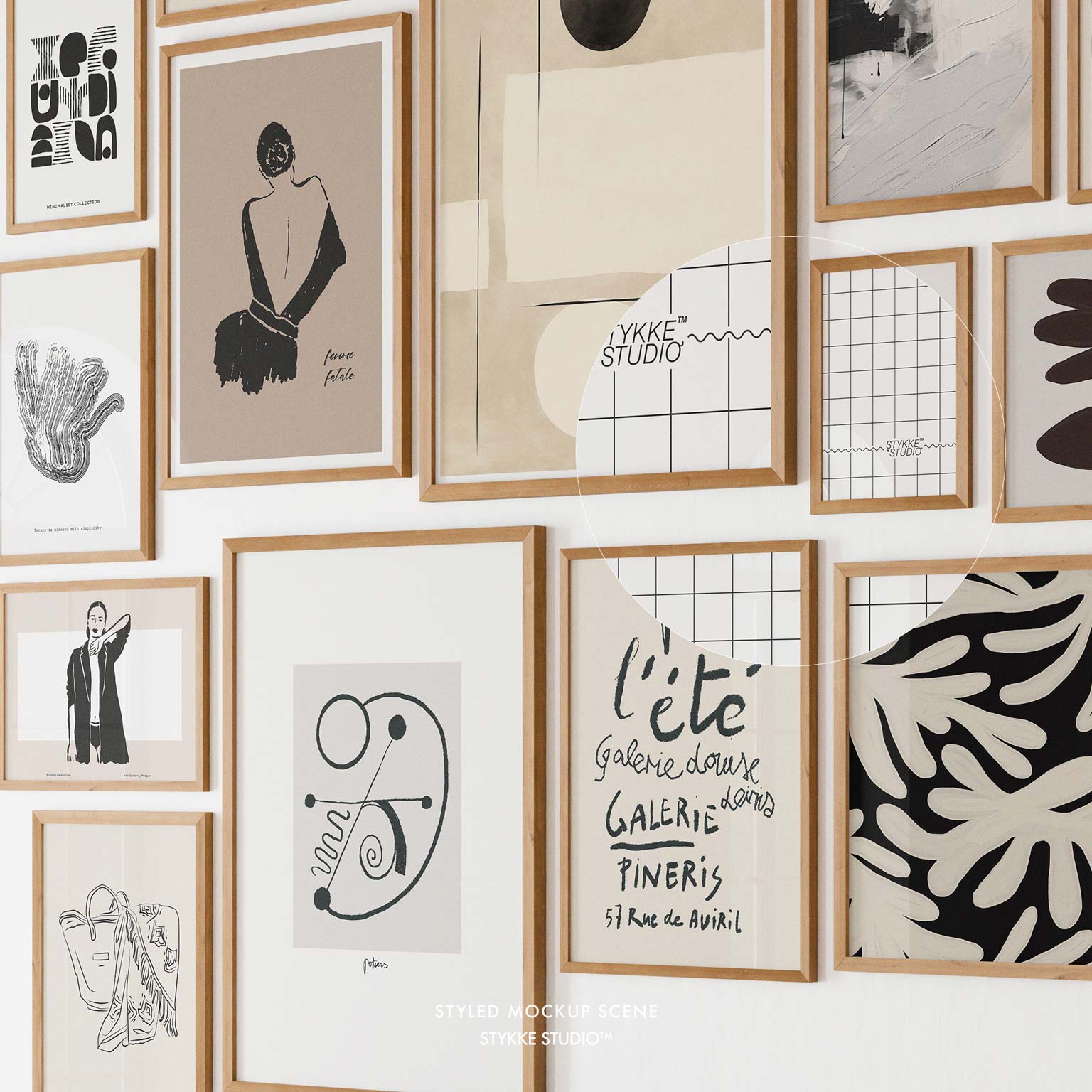 Gallery Wall Frame Mockup | Linen Cover 5
