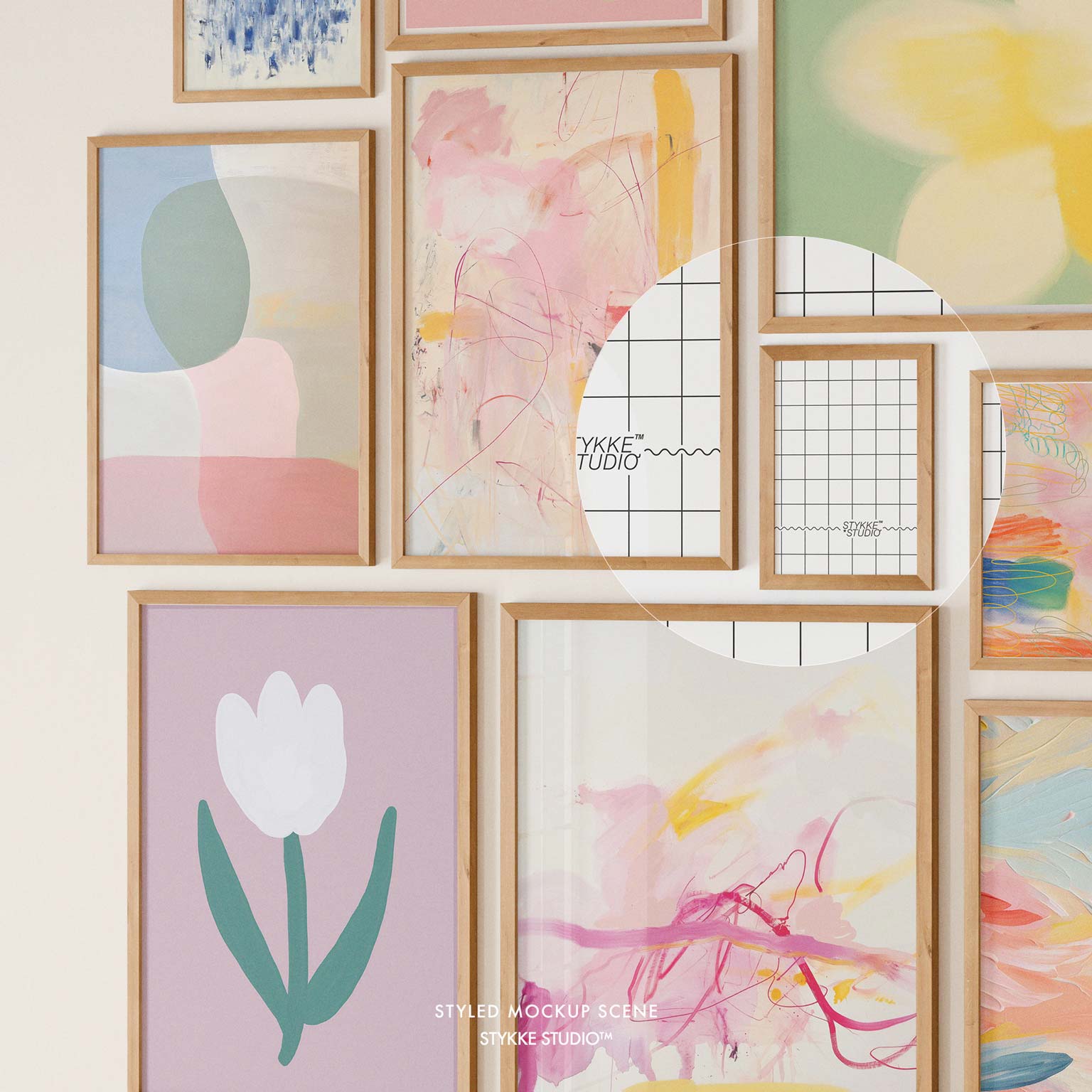 Gallery Wall Frame Mockup | Soft Light 2