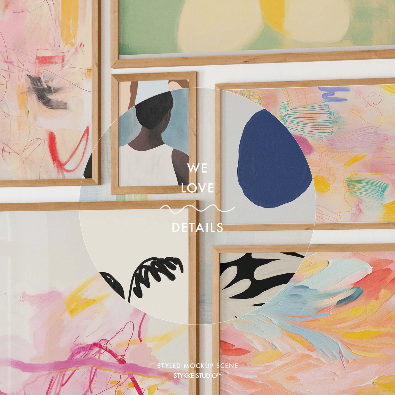 Gallery Wall Frame Mockup | Linen Cover 2