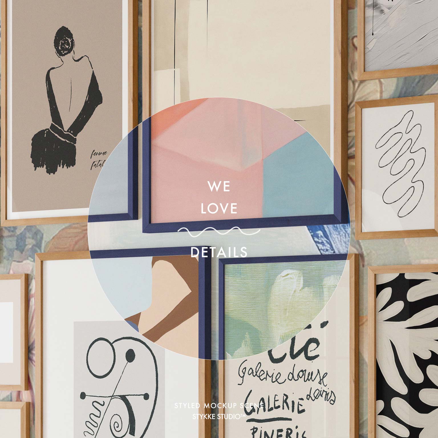 Gallery Wall Frame Mockup | Linen Cover 5