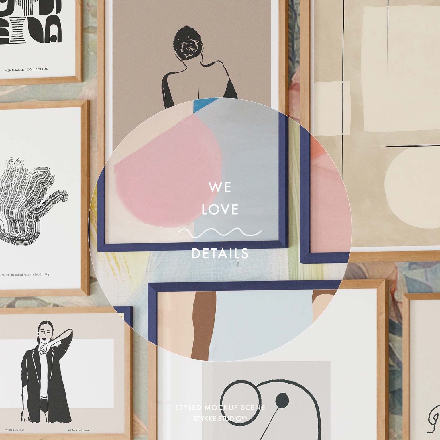 Gallery Wall Frame Mockup | Linen Cover 4