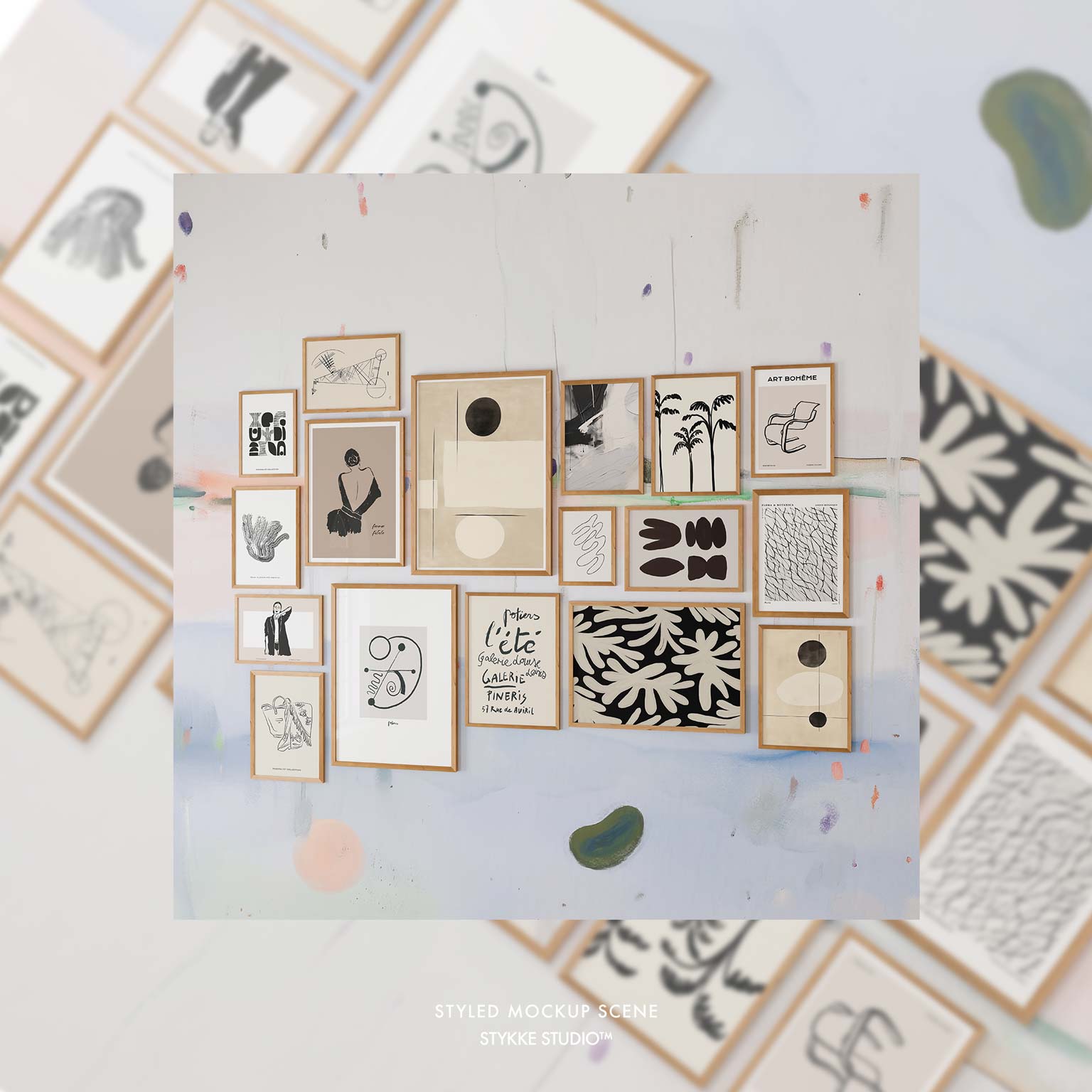 Gallery Wall Frame Mockup | Soft Light 4