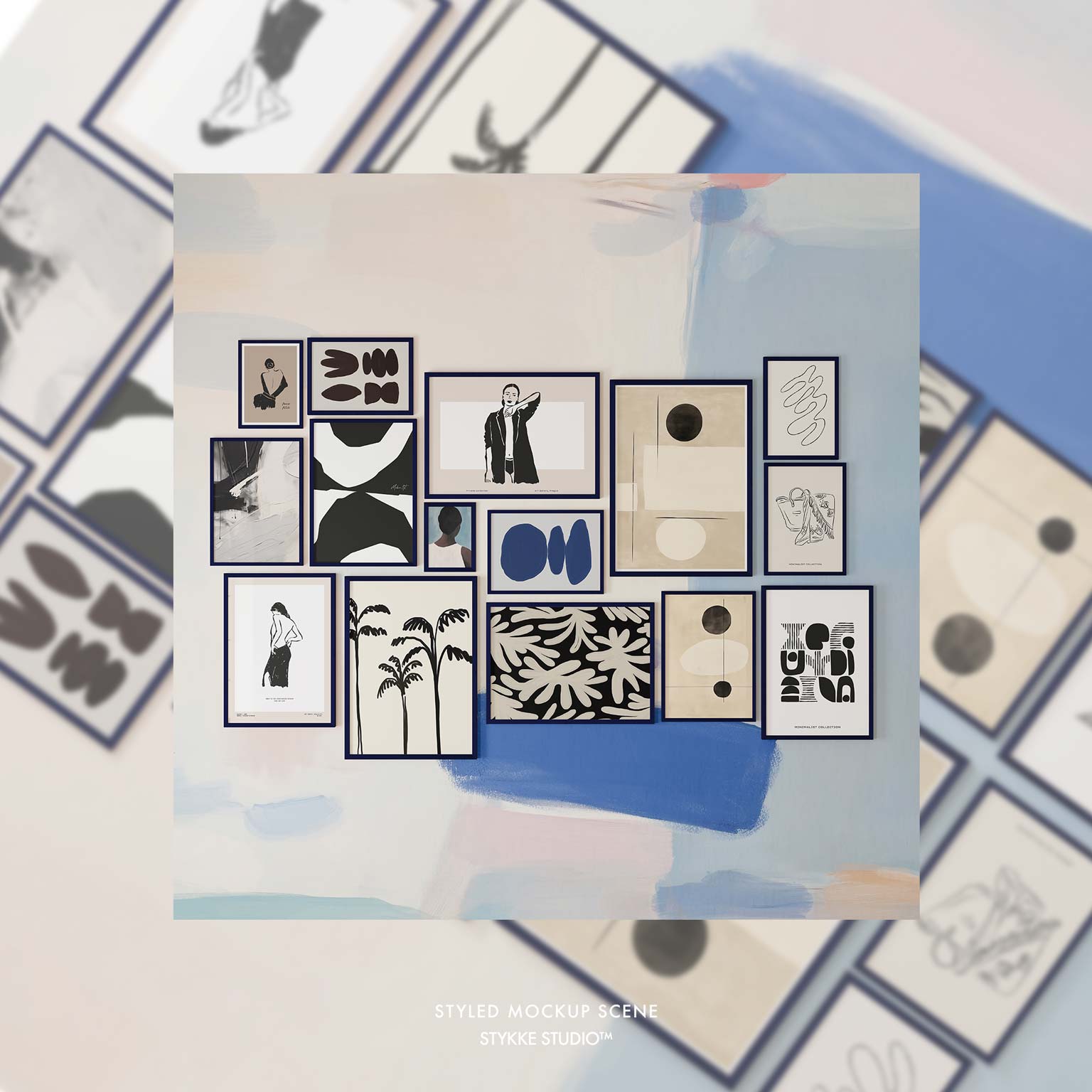 Gallery Wall Frame Mockup | Soft Light 1