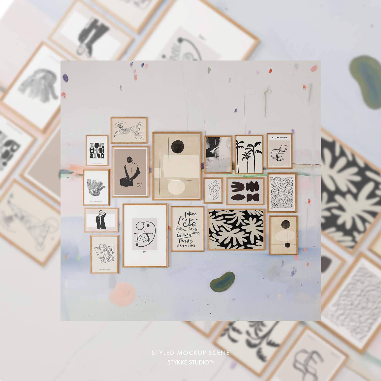 Gallery Wall Frame Mockup | Soft Light 3