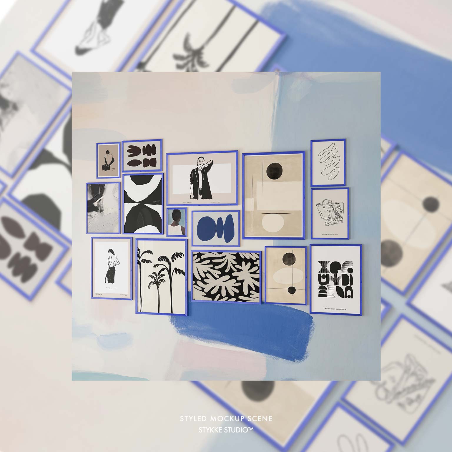 Gallery Wall Frame Mockup | Soft Light 2