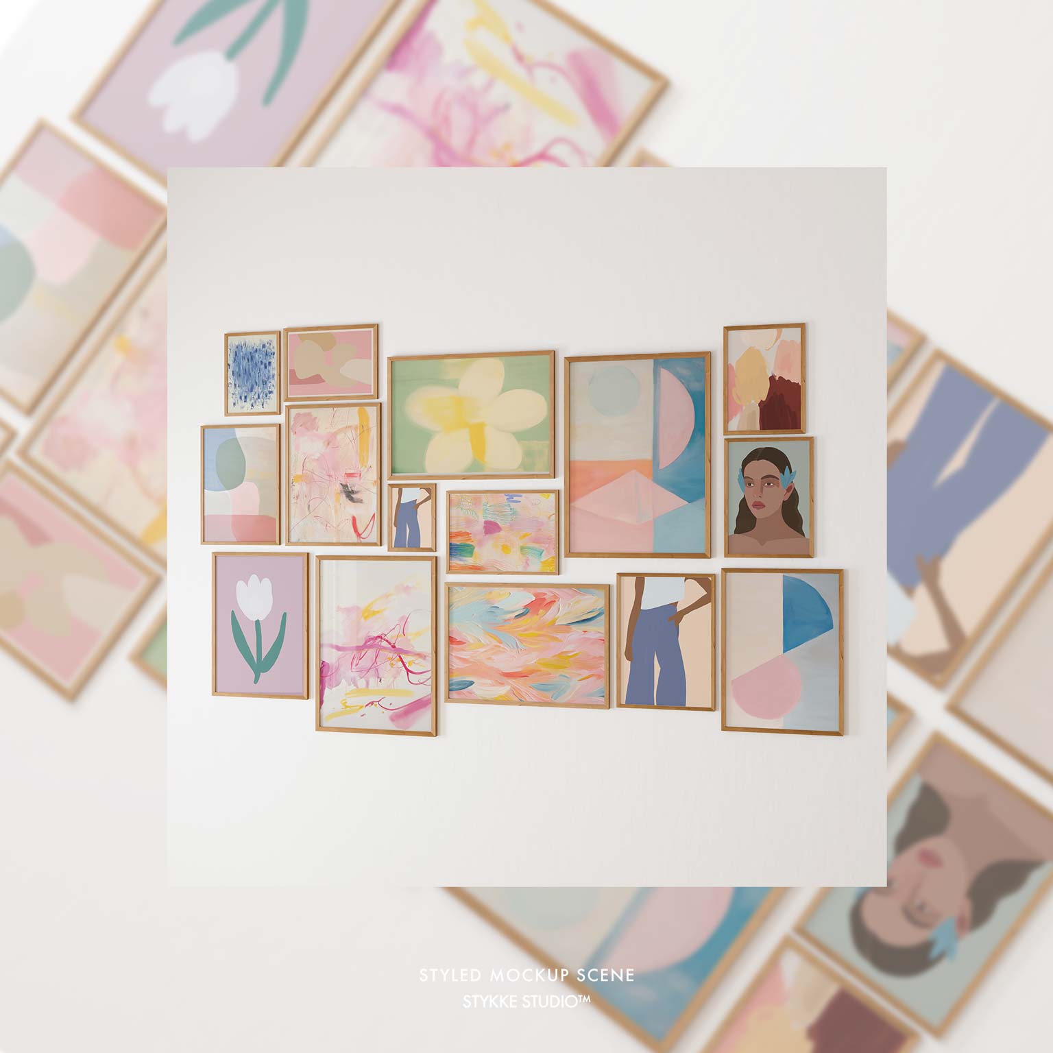Gallery Wall Frame Mockup | Soft Light 2