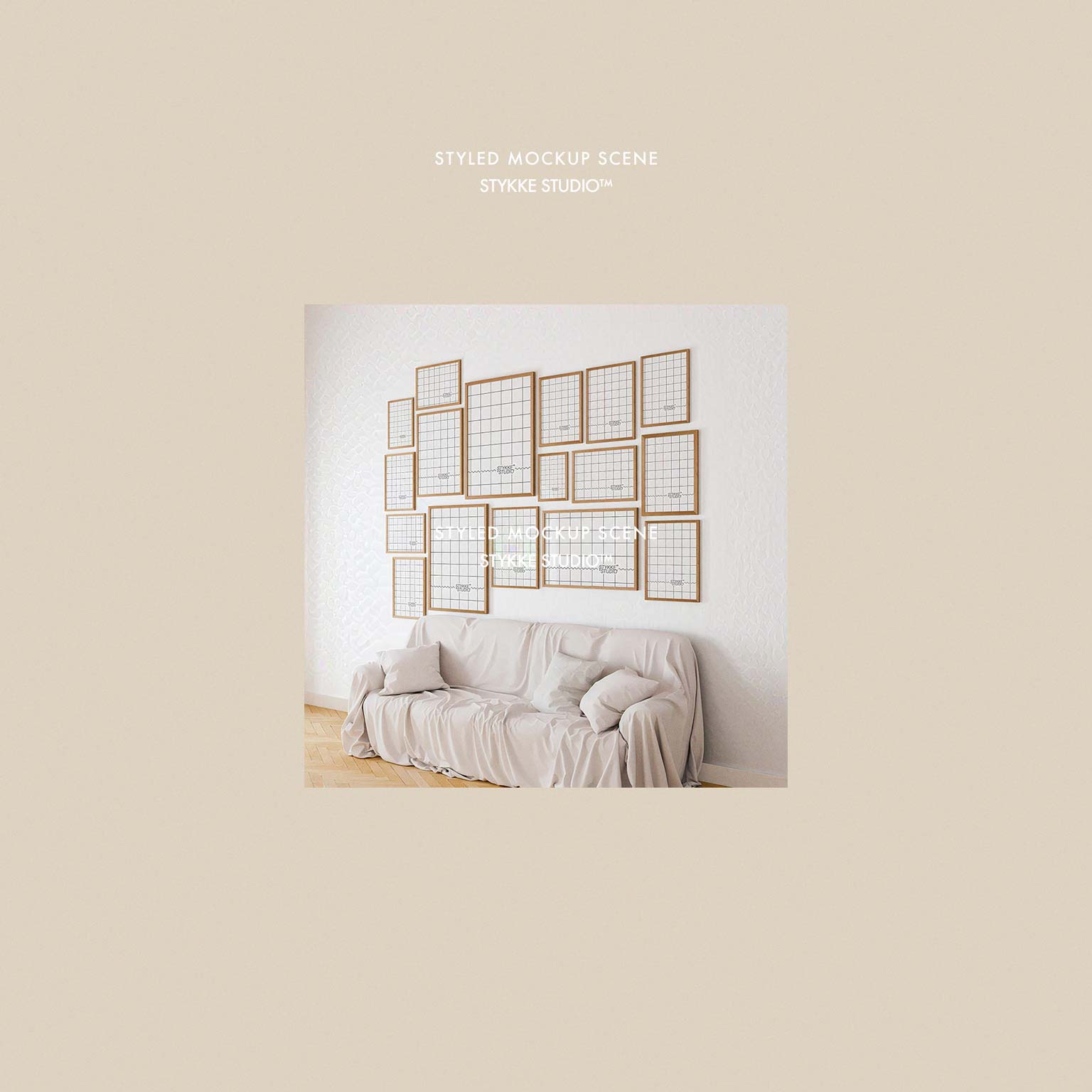 Gallery Wall Frame Mockup | Linen Cover 5
