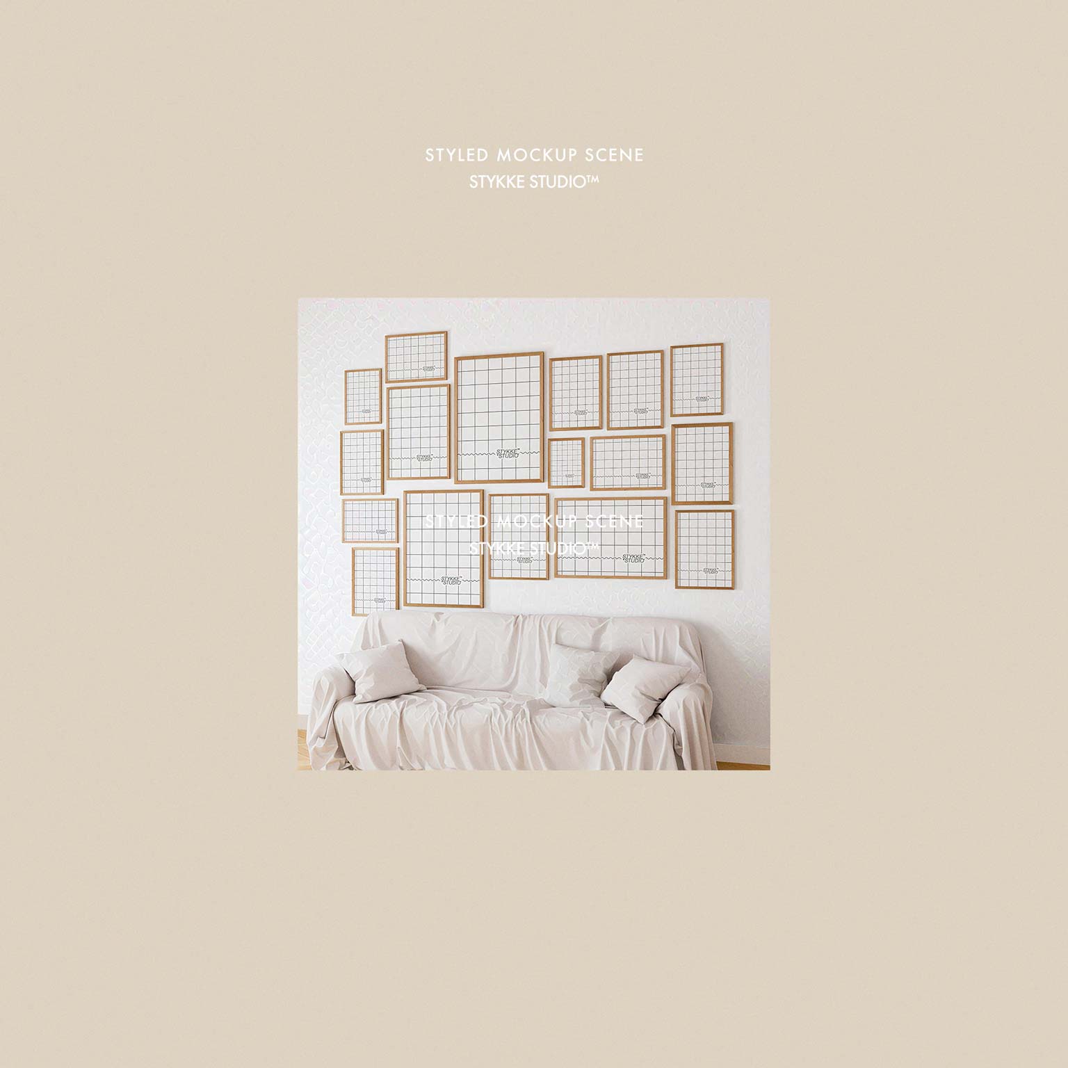 Gallery Wall Frame Mockup | Linen Cover 4