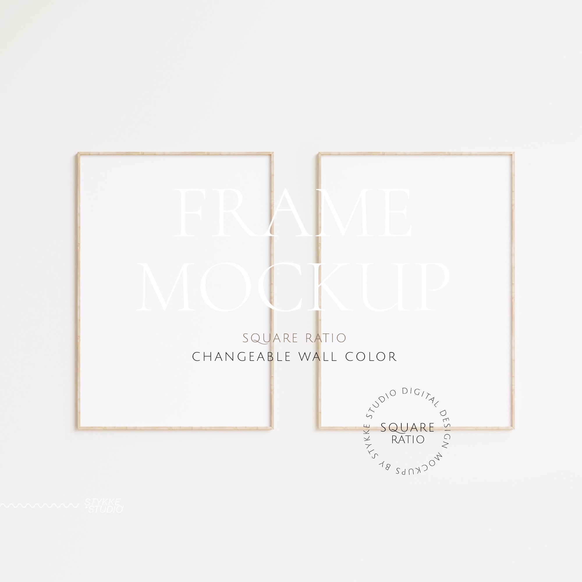 Minimalist Wood Mockup 4 | Frame Duo