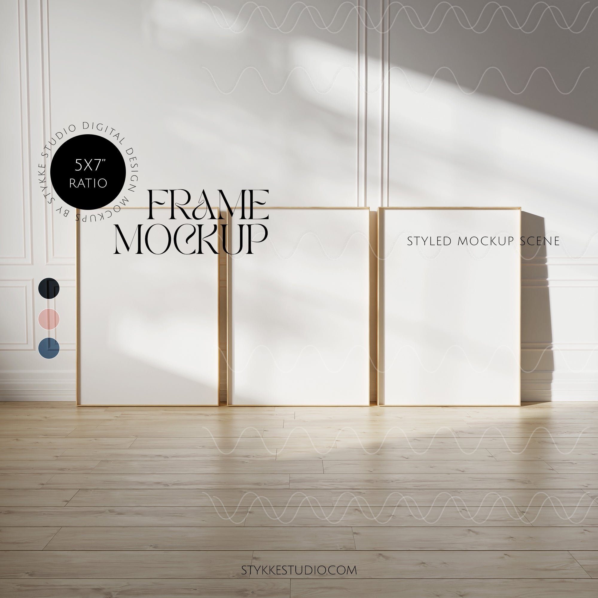 Scandinavian Minimalist Frame Mockup | 3 Frame Single Mockup