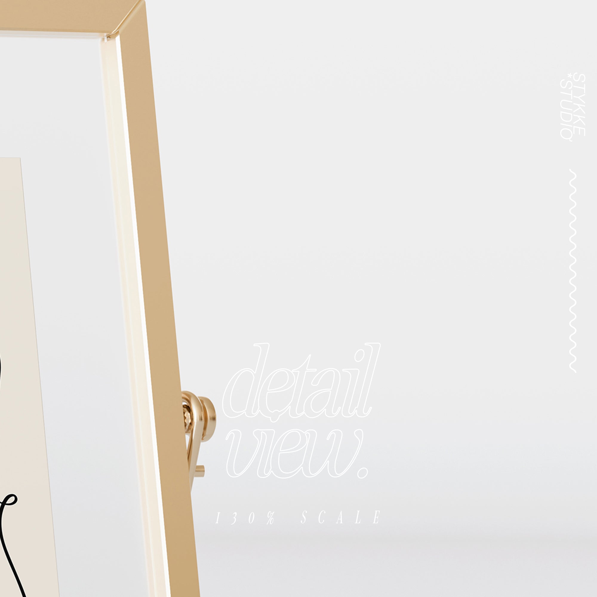 Framed Card Mockup | Gold & Glass Mockup 01