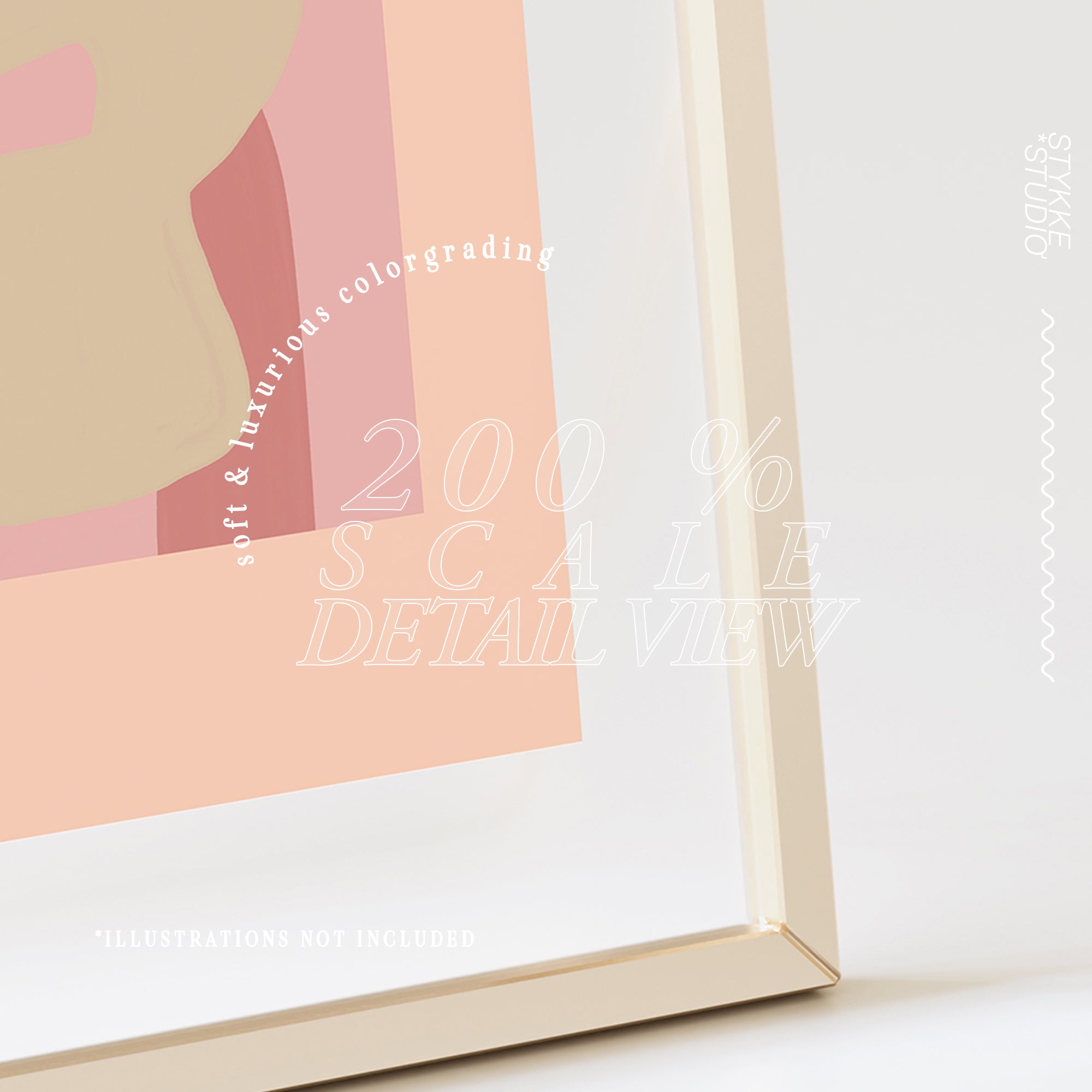 Framed Card Mockup | Gold & Glass Mockup 05